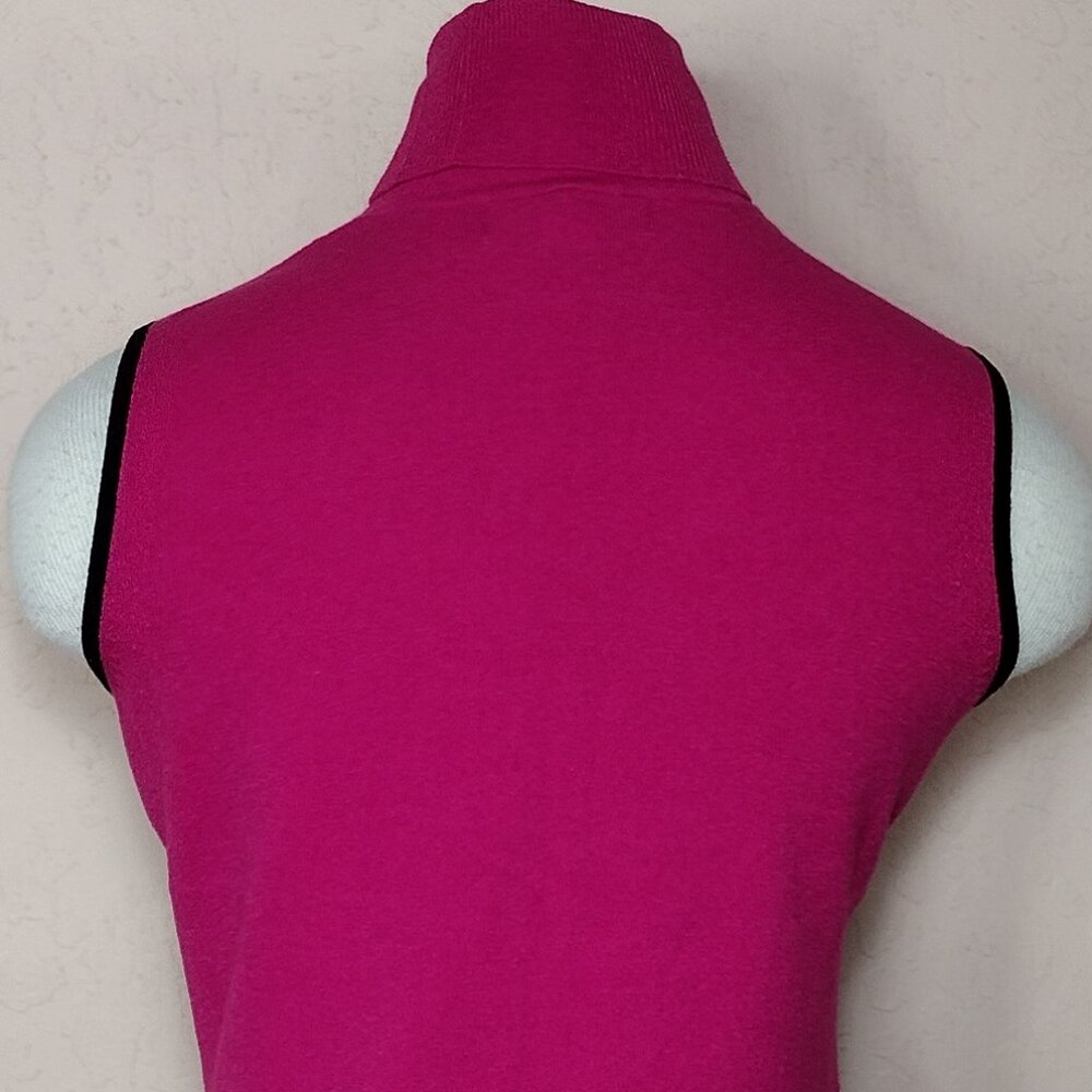 Sleeveless Turtleneck Asymmetric Patchwork Sweater - image 6